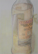 Glenmorangie Bottle - Ink and Colored Pencil