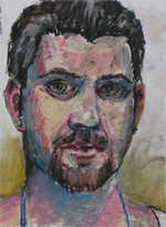 I even draw myself - Oil Pastel Sketch